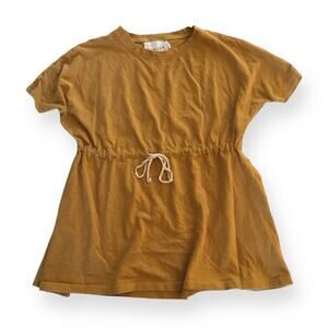 Kindly ochre drawstring dress